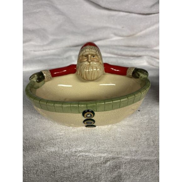 Other - Vintage Christmas Santa HandPainted Russ Candy Bowl, potpourri, soap, chips